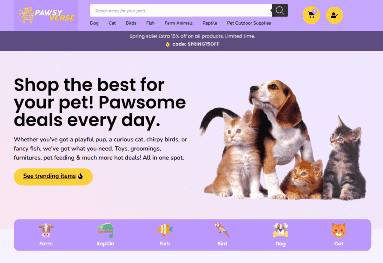 Desarrollo de Tienda Online para Distribuidor de productos para mascotas y cachorros (Tuximap) - Proyecto por Novatixel