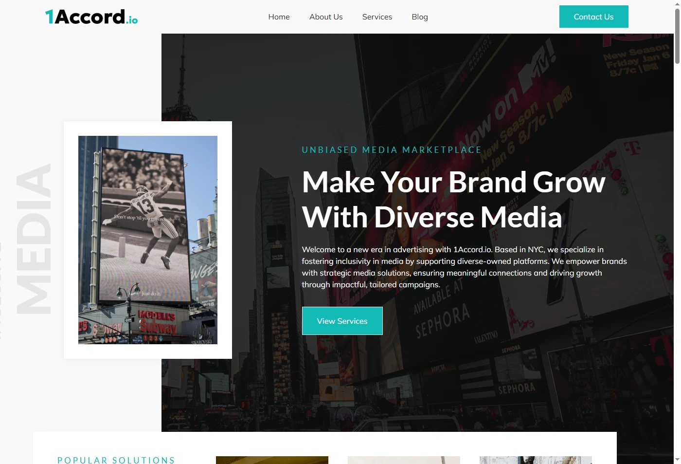 1 Accord IO - Homepage Screenshot