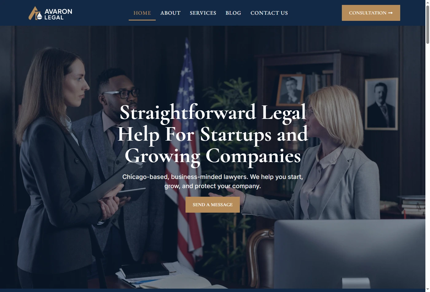 AvaronLegal - Homepage Screenshot