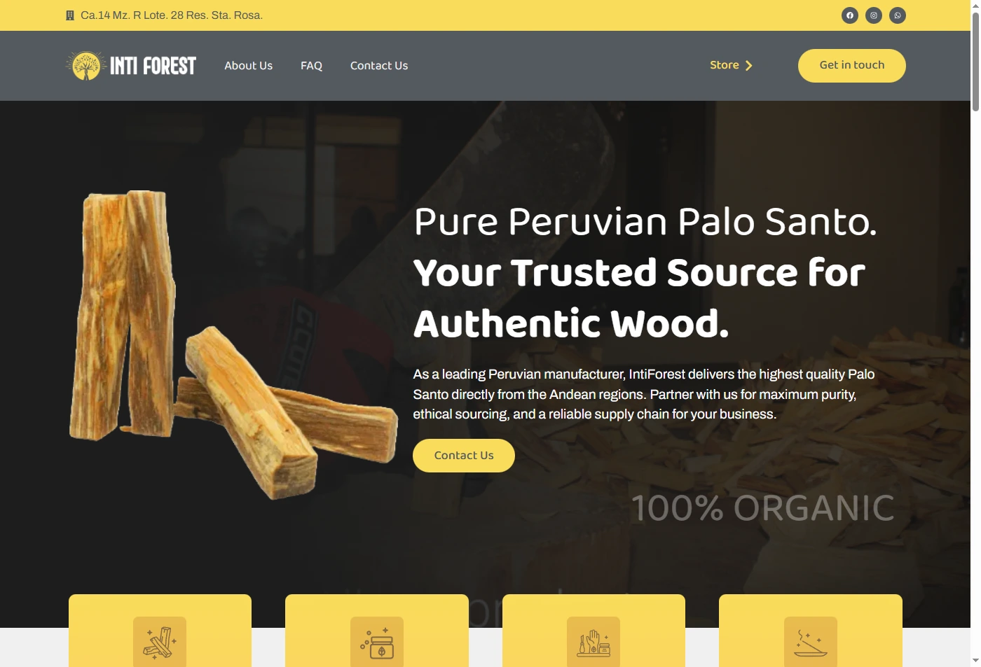 Intiforest - Homepage Screenshot