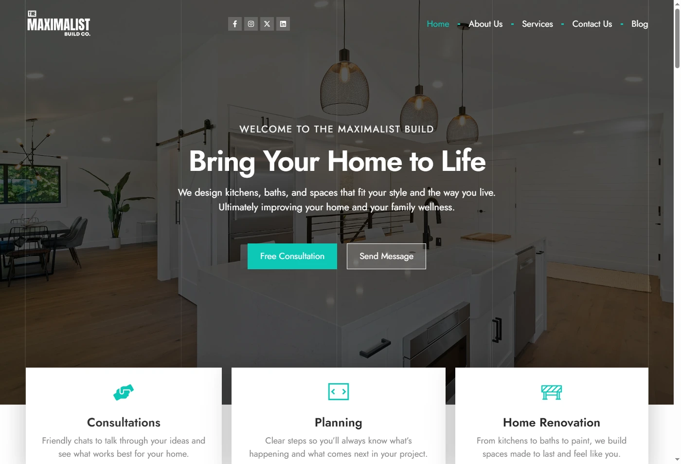 The Maximalist Build - Homepage Screenshot